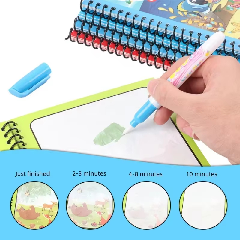 Livro Mágico de Pintura com Ág - Reusable Water Magic Coloring Book avaliação e preço