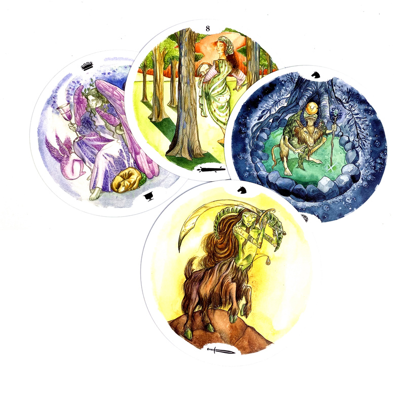Novo estilo círculo da vida ta - Tarot Deck With Guidebook avaliação e preço