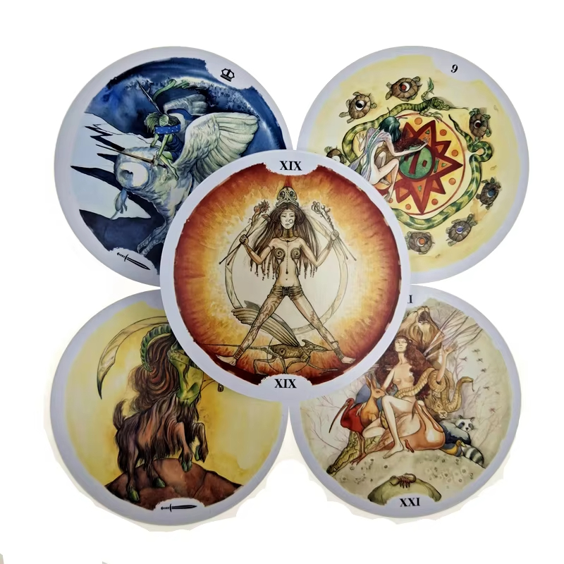 Novo estilo círculo da vida ta - Tarot Deck With Guidebook avaliação e preço