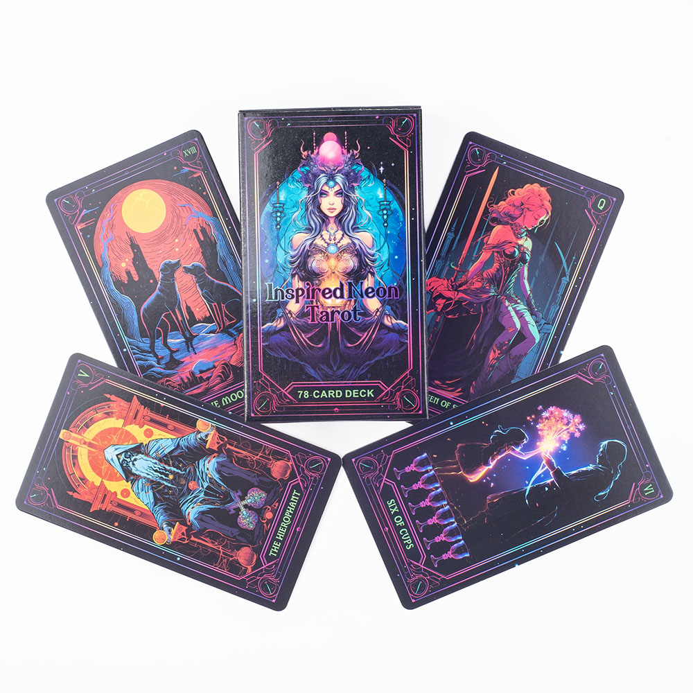 Baralho de tarô neon inspirado - Tarot Deck With Guidebook avaliação e preço
